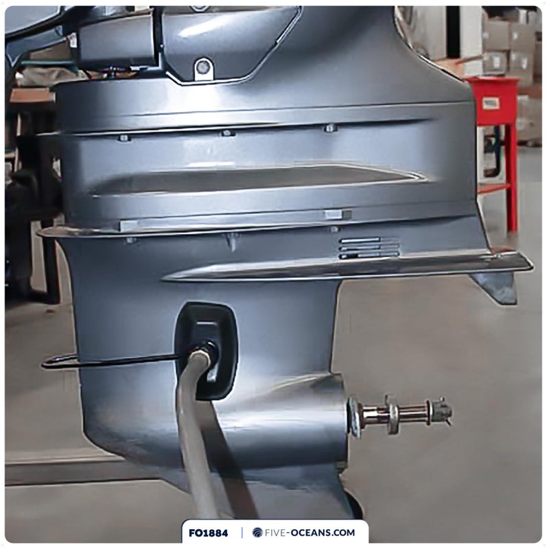 Five Oceans Outboard Motor Muffs, Universal Outboard Motor Flusher, Black PVC Marine Grade Rectangular Muffs, Coated Steel Bracket, Includes Garden Hose Connector and Quick Connect Adapter - FO1884 - Image 3